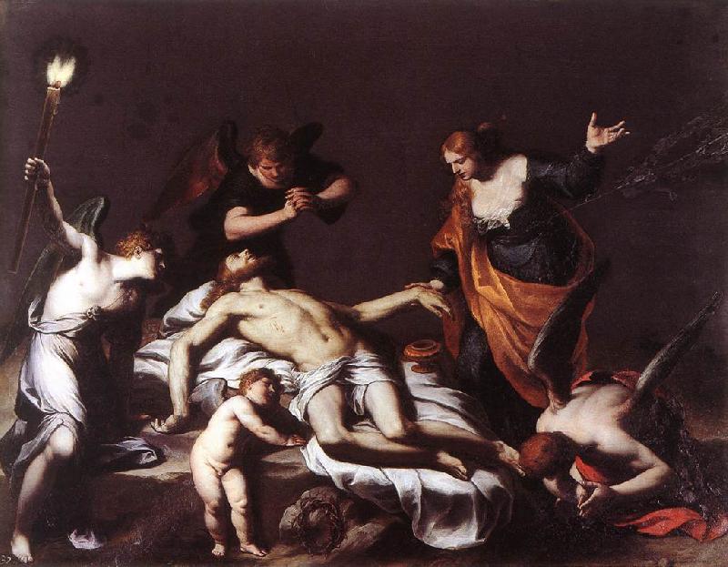 TURCHI, Alessandro The Lamentation over the Dead Christ t oil painting image